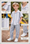 Boy's Striped Shirt and Pants Set Summer Stylish Combination I Comfortable Combed Cotton Set I Boy's Set - 3