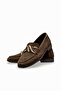 Women's Suede Brown Loafer Orthopedic Sole