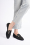 Black Women's H Buckle Loafer Ballet Flats Daily Stylish Comfortable Slip-On Ballet Flats Women's Shoes - 3
