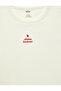 Embroidery Detailed Short Sleeve Crew Neck Cotton T-Shirt - 3