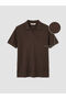 Esvab • Modern & Distinctive Devrik Roba Collar Combed Cotton Men's T-Shirt