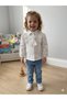 Girls' White Shirt with Ruffled Bow – Stylish Collar Detail Long Sleeve Girls' Shirt - 3