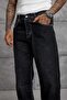 بنطلون جينز رجالي MoB مصقول باللون الأسود فضفاض - 2