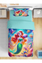Mermaid 3D Digital Printed Single Duvet Cover Set Without Sheets for Girls