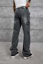 Men's Jean Trousers Kp Gray Baggy Cargo Pockets - 4