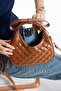 Nçs Women's Crossbody Bag with Tan Bow Strap Detail - 4