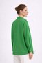 Women's Green Linen Low Sleeve Loose Fit Shirt - 4