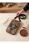 Ethnic Patterned Woven Phone Holder Shoulder Bag