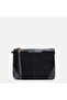 Women's handbag black genuine leather suede