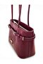 Burgundy Shiny Look Belt Detailed Bucket Model Women's Shoulder Bag - 6