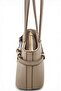 Beige Color Shiny Looking Belt Detailed Bucket Model Women's Shoulder Bag - 5