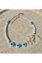 Special Design and Glass Bead Eye Necklace - 2
