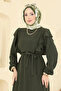 Hijab Dress with Flounces on the Sleeves - 2