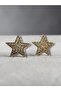 Star Stone Plated Earrings 3 cm - 2
