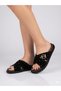 Harry Women's Suede Buckle and Troper Detailed Cork Sole Daily Casual Slippers - 3