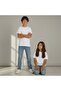 Unisex Kids Basic White T-Shirt 100% Cotton Crew Neck Casual Comfortable Cut - 2