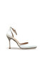 Women's White High Heel Round Toe Heeled Shoes - 2