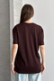 Women's Crew Neck Basic Modal T-Shirt 3199 Brown - 6