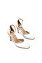 Women's White High Heel Round Toe Heeled Shoes - 5