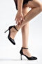 Women's Black High Heel Round Toe Heeled Shoes