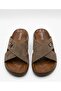 Men's Summer Anatomical Sole Faux Leather Slippers - 6