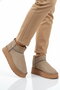 Women's Flat Boots with Mink Fur Inside