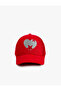 Heart Embroidered Cotton Cap Hat