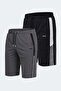 Saki Set of 2 Men's Capri Shorts with Pockets