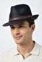 Black Straw Summer Panama Hat with Belt Ribbon |   Men's Summer and Beach Fedora - 5
