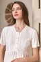 New Season Ecru Special Design Flounce Sleeves 100% Cotton Maternity Pajama Set - 4