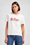 Londonlogo Women's Relaxed Fit 100% Cotton Printed Crew Neck T-Shirt White - 2