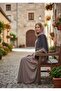 شال من الخيزران بنمط البرقوق - لون المنك الداكن - 2