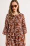 Women's Brown Lace Detailed Scallop Blouse Blz-19003316 - 4