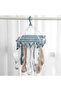 Foldable Laundry Hanger Drying Racks with 32 Clips For small garments Laundry Clothes Blue - 2