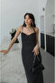 Black Polka Dot Strap Tulle Dress - 5091 - 2