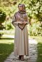 Pietra Patterned Cotton Shawl - Milk Coffee