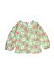 Girl's 100% Cotton Fabric Green Color Flowers Pattern Baby Collar Long Sleeve Interlock Pajama Set - 5