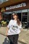 Women's 100% Cotton Oversize T-Shirt with Printed Stylish Design - 3