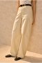 Gabardin Barrel Trousers Ecru