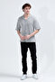 Men's Apaş Collar Short Sleeve Buttoned Shirt Navy Blue - 26Y 1001 - 3