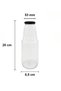 2 Pieces 1 Liter Transparent Jug Milk, Buttermilk, Water, Lemonade, Soft Drink Bottle Glass Bottle with Metal Black Lid - 2
