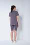Maternity Breastfeeding Detailed Adjustable Waist Short Sleeve Leggings Set Gray - 8