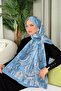 شال بنمط لاجون باللون الأزرق الفاتح - 4