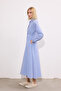 STRIPED WAIST RUBBERED SHIRT DRESS - 4