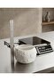 White Ceramic Pot with Raised Leaf Pattern Multipurpose Organiser - 3