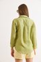 Women's Green Textured Lightly Transparent Loose Fit Shirt Gml-19001408 - 6