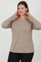High Quality Turlu Combed Cotton Blouse with Flexible 4-Season Leather Trim 0800 - 3