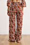 Women's Brown Half-Lined Scallop Pants Pnt-19000405 - 6