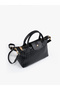 Knitted Textured Black Shk135 Faux Leather, Single Compartment, Double Strap Hand, Arm and Cross Shoulder Bag - 3