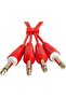 Audio Cable Set 1/4'' Jack - 1/4'' Jack Red Straight 1.5m - 4
